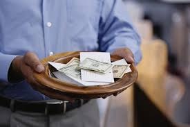 Church offering — every dollar given is sacred